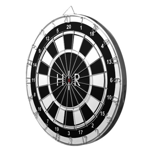 Modern Monogram Dartbord (Voorkant Rechts)