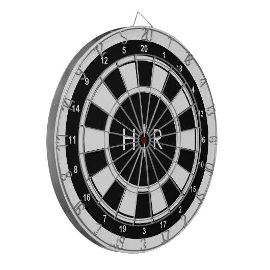 Modern Monogram Dartbord (Voorkant Links)
