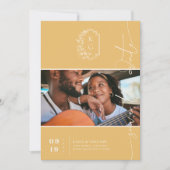 Modern Monogram | De foto bewaart de Datum Save The Date (Voorkant)