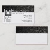 Modern Monogram - Donkere weg Visitekaartje (Voorkant / Achterkant)