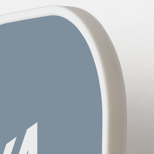 Modern Monogram Dusty Blue Pickleball Paddle (Links Detail)