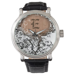 Modern Monogram E Horloge