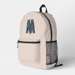 Modern Monogram | Eenvoudig minimalistisch Bedrukte Rugzak