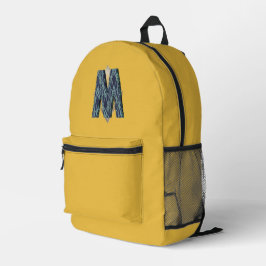 Modern Monogram | Eenvoudig minimalistisch Bedrukte Rugzak