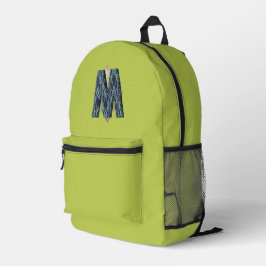 Modern Monogram | Eenvoudig minimalistisch Bedrukte Rugzak