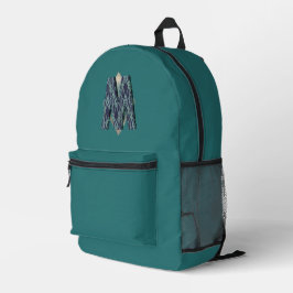 Modern Monogram | Eenvoudig minimalistisch Bedrukte Rugzak
