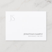 Modern Monogram Eenvoudig Ontwerp Elegante Sjabloo Visitekaartje (Voorkant)