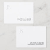 Modern Monogram Eenvoudig Ontwerp Elegante Sjabloo Visitekaartje (Voorkant / Achterkant)
