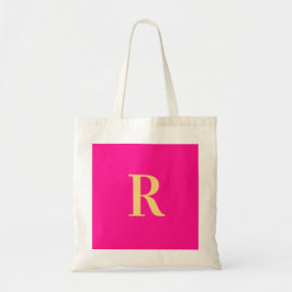 Modern monogram eenvoudig tote bag