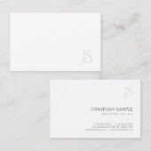 Modern Monogram Eenvoudige Sjabloon Elegante Top Visitekaartje (Voorkant / Achterkant)