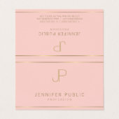 Modern Monogram Eenvoudige Sjabloon Professionele  Visitekaartje (Buitenkant ongevouwen)