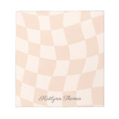 Modern monogram Eenvoudige stijlvolle retro geruit Notitieblok (Voorkant)