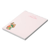 Modern Monogram Eenvoudige Stijlvolle Retro Padden Notitieblok (Linkerzijde)