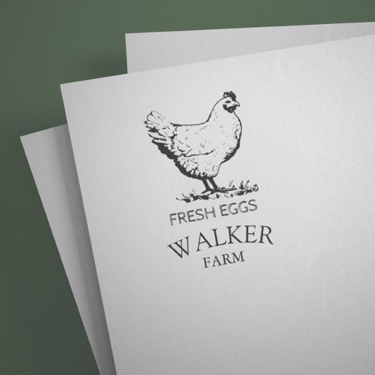 Modern Monogram Ei Carton Zelfinktende Stempel