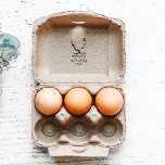 Modern Monogram Ei Carton Zelfinktende Stempel<br><div class="desc">Gepersonaliseerde eierstempels voor uw hoeve of familie boerderij met rustieke kip / eend illustraties en monogrammen of informatie in een boerderij lettertype. Deze stempels zijn ontworpen om te worden gebruikt met het handvat voor een betere toepassing en we hebben de inkt niet opgenomen, omdat het aan u is om er...</div>