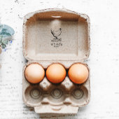 Modern Monogram Ei Carton Zelfinktende Stempel