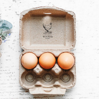 Modern Monogram Ei Carton Zelfinktende Stempel