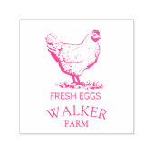 Modern Monogram Ei Carton Zelfinktende Stempel (Design)