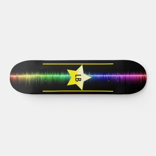 Modern Monogram Electrifying Skateboard met ster (Horizontaal)