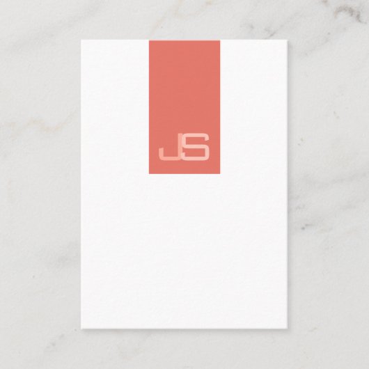 Modern Monogram Elegant Design Sjabloon Visitekaartje (Voorkant)