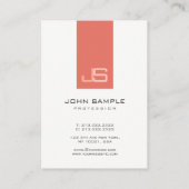 Modern Monogram Elegant Design Sjabloon Visitekaartje (Achterkant)