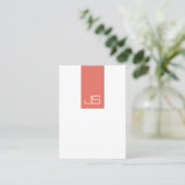 Modern Monogram Elegant Design Sjabloon Visitekaartje (Staand voorkant)