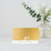 Modern Monogram Elegant Gold Sjabloon Professional Visitekaartje (Staand voorkant)