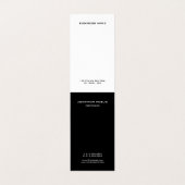 Modern Monogram Elegant Minimalistisch Zwart-Wit Visitekaartje (Binnenkant ongevouwen)