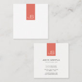 Modern Monogram Elegant ontworpen Sjabloon Vierkante Visitekaartje (Voorkant / Achterkant)