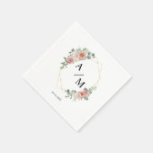 Modern Monogram Elegant Pastel Boho Servet (Hoek)