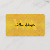 Modern monogram | Elegant professioneel faux goud Visitekaartje (Voorkant)