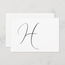 Modern Monogram Elegant Zwart-wit Bruiloft