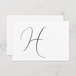 Modern Monogram Elegant Zwart-wit Bruiloft RSVP Kaartje