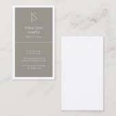 Modern Monogram Elegante Eenvoudige Trendy Sjabloo Visitekaartje (Voorkant / Achterkant)