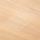 Modern Monogram Elopement Wedding Acryl Uitnodigingen (Laagn)