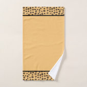 Modern Monogram en Luipaard Patroon Bad Handdoek (Handdoek)