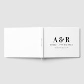Modern monogram en minimalistisch withuwelijk met  gastenboek (Volledig)