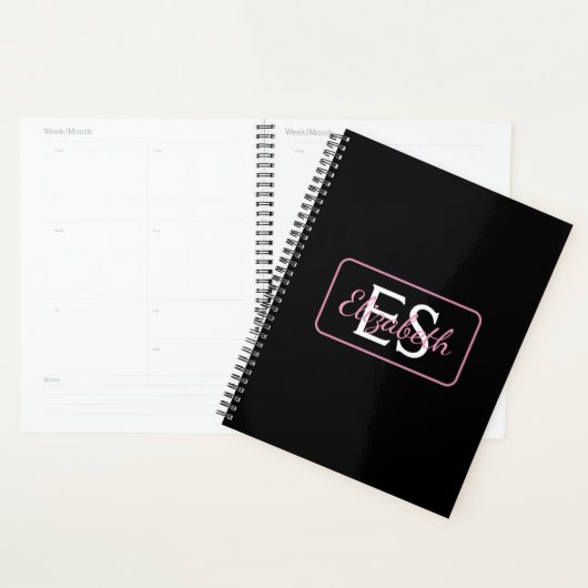 Modern Monogram en Naam Planner (Display)