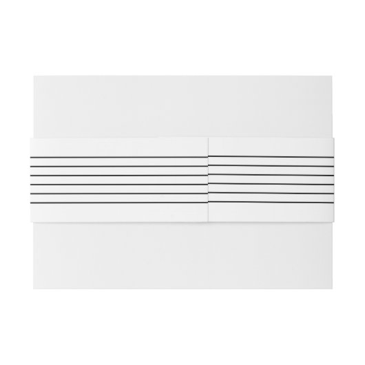 Modern monogram en strepen zwart, wit bruiloft uitnodigingen wikkel (Achterkant Voorbeeld)