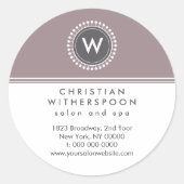 Modern Monogram Esthetisch Ronde Sticker (Voorkant)
