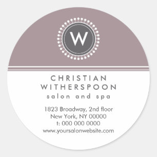 Modern Monogram Esthetisch Ronde Sticker