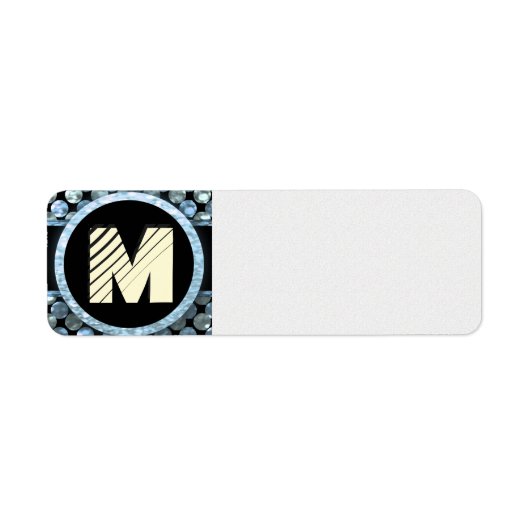 Modern Monogram Etiket (Voorkant)