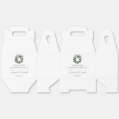 Modern Monogram Eucalyptus Krans Trouwen | Wit Bedankdoosjes (Ongevouwen)
