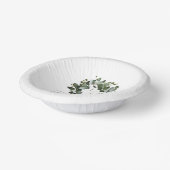 Modern Monogram Eucalyptus Krans Trouwen | Wit Papieren Kommen (Gebogen)