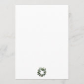 Modern Monogram Eucalyptus Krans Trouwen | Wit Programmakaart (Achterkant)