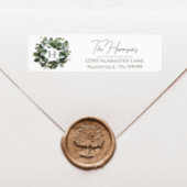 Modern monogram eucalyptuskrans | Wit Etiket