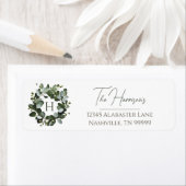 Modern monogram eucalyptuskrans | Wit Etiket (Insitu)