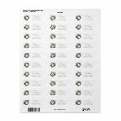 Modern monogram eucalyptuskrans | Wit Etiket (Full Sheet)