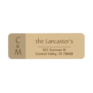 Modern Monogram Family - Retouradreslabels Etiket