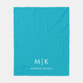 Modern Monogram Fleece Deken (Voorkant)